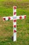 Anzac remembrance day cross with poppies