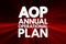 AOP - Annual Operational Plan acronym, business concept background