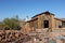 APACHE JUNCTION, ARIZONA - DECEMBER 8, 2016: Apacheland Barn and Model Railroad with the Elvis Memorial Chapel in the background a