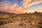 Apache trail - historical route at sunset lights, Arizona