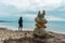 Apacheta Stone Mound in Sayulita Mexican Beach