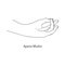 Apana Mudra / Gesture of Life Force. Vector