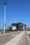 Apartment block and ferry slipway Knott-End-on-Sea