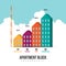 Apartment Block Infographic