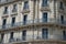 Apartment building with blue balconies in Marseille in France