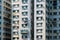 Apartment building facade,   residential real estate, HongKong