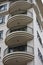 Apartment building with rounded balconies