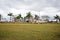 Apartment building set, cloudy sky, wide angle, Brazil, South America, high standard