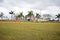 Apartment building set, high standard. Panoramic view. Cloudy sky, Brazil, South America. wide angle