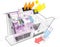 Apartment diagram with floor heating and photovoltaic and solar panels and air conditioning