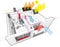 Apartment diagram with radiator heating and gas water boiler and photovoltaic and solar panels and air conditioning