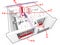 Apartment diagram with radiator heating and hand drawn notes