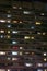 Apartment house windows at night