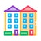 Apartment houses icon vector outline illustration