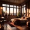 Apartment , interior of home, vintage retro classic decor