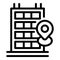 Apartment rent location icon outline vector. City business