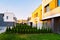 Apartment townhouse residential home architecture with outdoor facilities