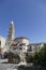 Apartments and gothic belltower in the interior of Diocletian\'s Palace