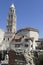Apartments and gothic belltower in the interior of Diocletian\'s Palace