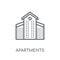 Apartments linear icon. Modern outline Apartments logo concept o