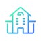 Apartments location pixel perfect gradient linear ui icon