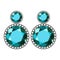 Apatite earrings mockup, realistic style