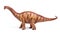 Apatosaurus dinosaurs toy isolated on white background with clipping path.