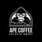 Ape coffee entertainment vector design illustration