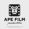 Ape face film production vector logo