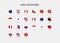 APEC - Asia-Pacific Economic Cooperation Countries Chat flag icon Set