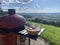 Apero in the Swiss mountains - drinks, bread crackers and the view towards the mountains