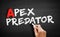 Apex predator text on blackboard