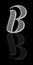 Aphabetical Script Letter - Silver Metal B