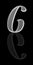 Aphabetical Script Letter - Silver Metal G