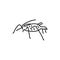 Aphid black line icon.