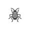 Aphid woodlouse pests vector icon