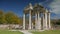 APHRODISIAS ARCHEOLOGICAL SITE, AYDIN, TURKEY - NOVEMBER 15, 2015: Ancient ruins of famous Tetrapylon Gate of the Temple