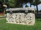 Aphrodisias. Decorative ancient Roman marble sarcophagi near the museum