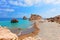 Aphrodite Beach near Paphos in Cyprus