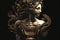 Aphrodite Greek Mythology God Black Gold Vase by Generative AI