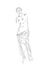 Aphrodite of Milos Venus de Milo ancient Greek statue low poly modern art. Polygonal triangle point line abstract white