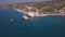 Aphrodite rock in Paphos Cyprus - aerial view