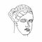 Aphrodite vector marble head. Work of art of ancient Greece era