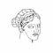 Aphrodite vector marble head. Work of art of ancient Greece era