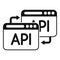 Api change secure icon simple vector. Gear hosting