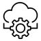 Api cloud gear icon, outline style