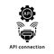 API connection glyph icon