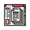 api documentation technical writer color icon vector illustration