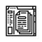 api documentation technical writer line icon vector illustration