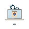 Api flat icon. Color simple element from fintech collection. Creative Api icon for web design, templates, infographics
